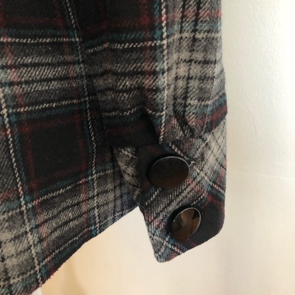 Black Rivet Wool Coat - Picture 5 of 8